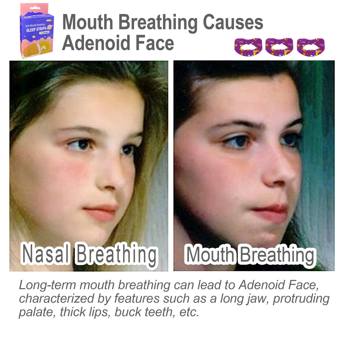 SouZou Mouth Tape For Kids Strong Hold Type
