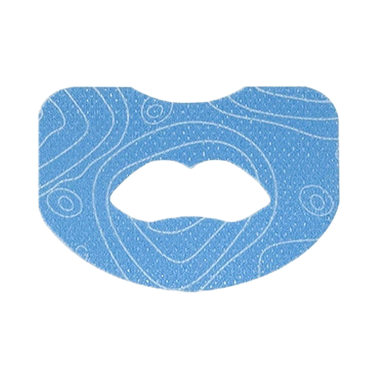 SouZou Blue Rounded Mask Mouth Tape — Contour-Line · Mouth-Shaped Opening