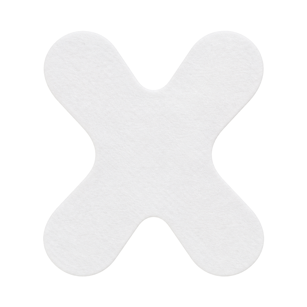SouZou White Wide X-Shaped Mouth Tape — No Opening