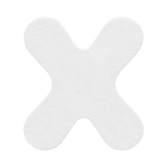 SouZou White Wide X-Shaped Mouth Tape — No Opening