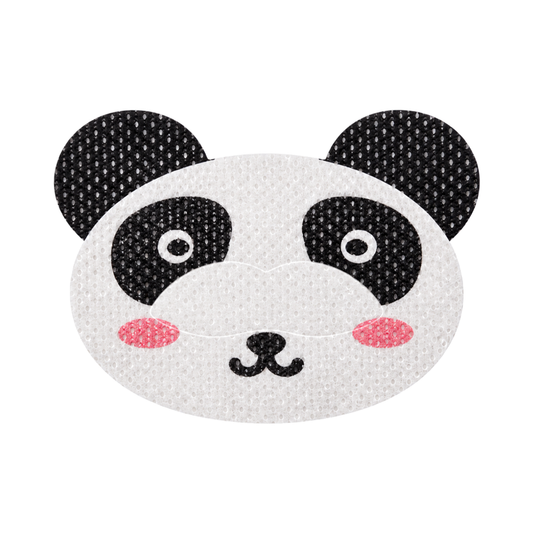 SouZou Black Animal-Face Mouth Tape — Panda · No Opening · Cut-Line Design