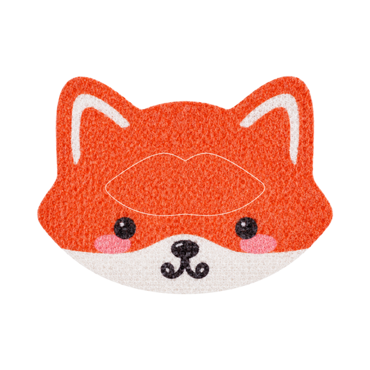 SouZou Orange Animal-Face Mouth Tape — Fox · No Opening · Cut-Line Design