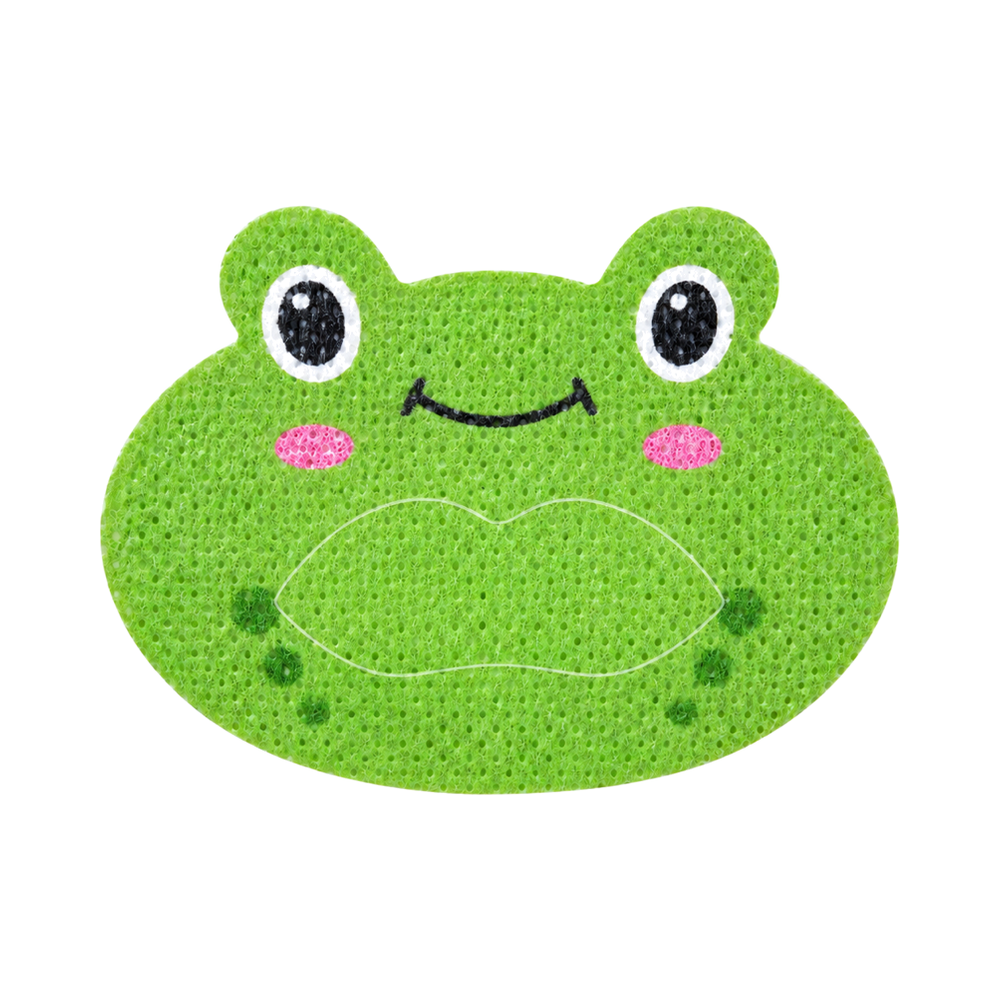 SouZou Green Animal-Face Mouth Tape — Frog · No Opening · Cut-Line Design