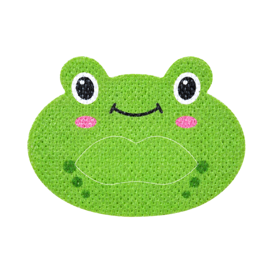 SouZou Green Animal-Face Mouth Tape — Frog · No Opening · Cut-Line Design